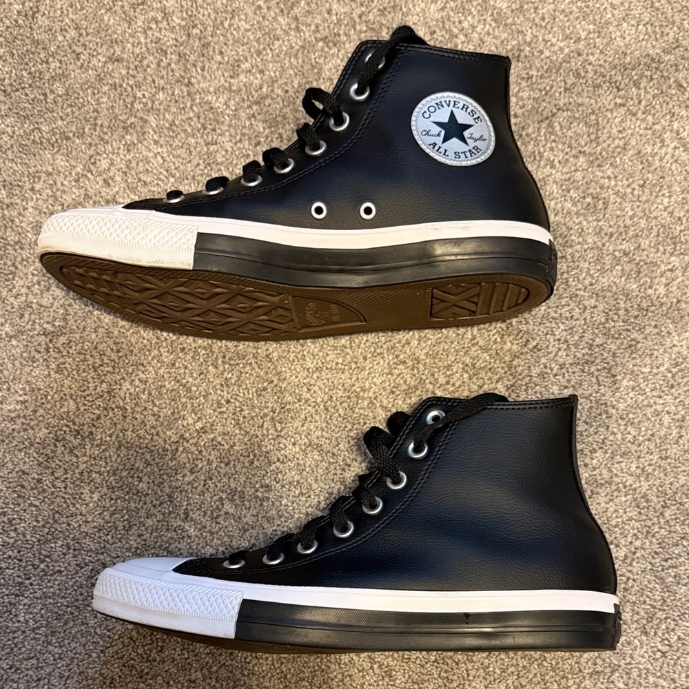 Converse faux leather High-Top Sneakers - Picture 4 of 8